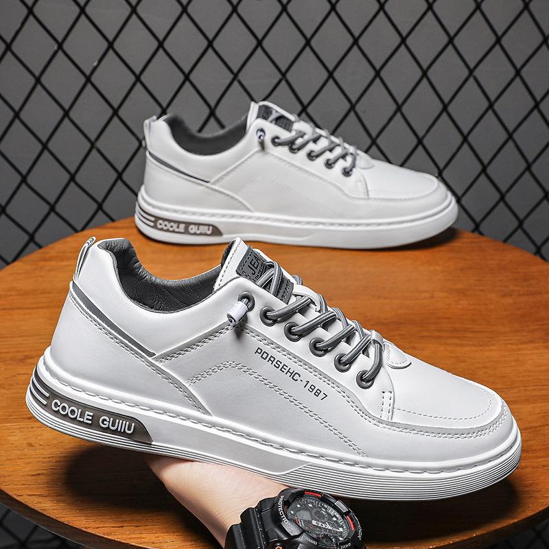 Spring New Casual Shoes  White Shoes Men's Korean Trendy Versatile Flat Shoes Youth Casual Men Shoes