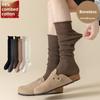 Cotton Pile Stockings, Children's Fine-spun Cotton Mid-calf Socks, Paired with Boots, Seamless Long Stockings