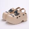 Lucyever 2024 Diy Hole Garden Shoes for Women Slippers Summer 2024 Soft Chunky Platform Sandals Woman Non Slip Beach Slippers