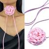 Vintage Floral Choker Necklace Accessory Chic Gothic Flower Choker Necklace Edgy Neckband for Fashion forward Individual