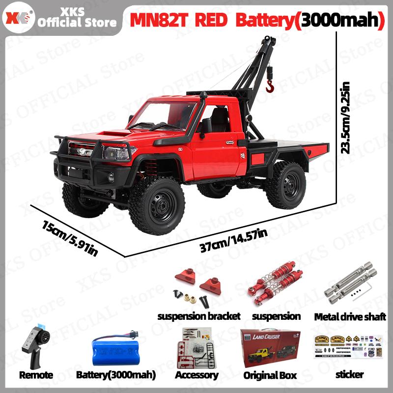 Xks Mn82T Lc79 1:12 Scale Rc Car 4Wd 2.4G Remote Control Pickup Crane - Off-Road Climbing Toy For Kids Christmas Gift