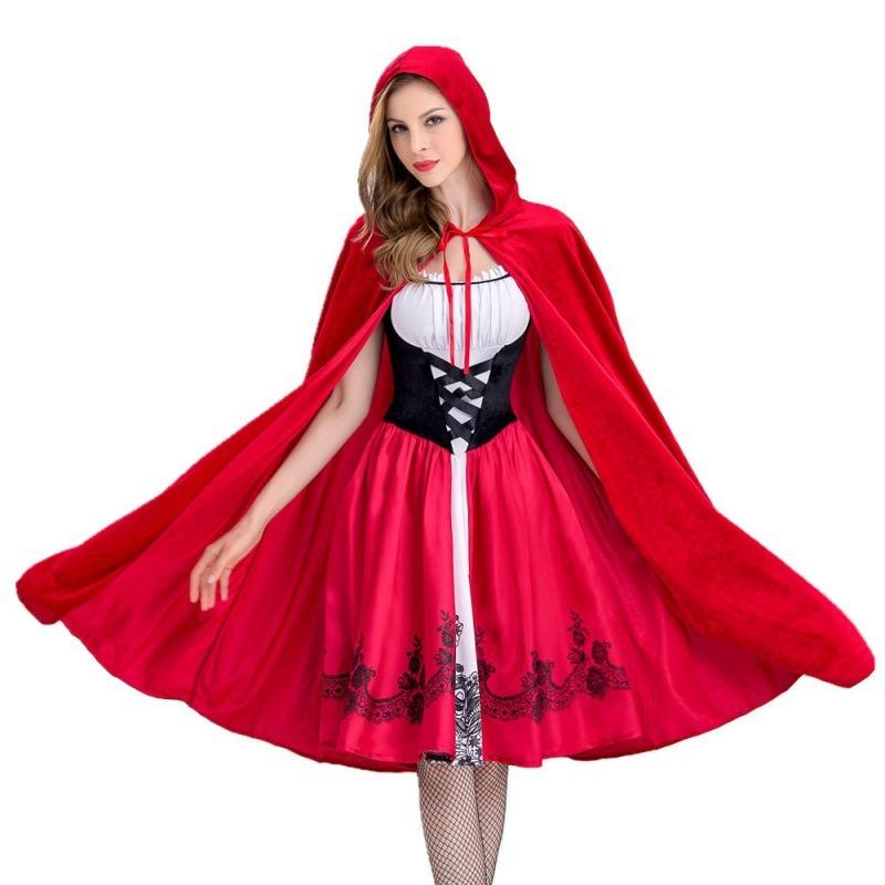 Plus size Halloween cape Little Red Riding Hood costume, role-playing game uniform