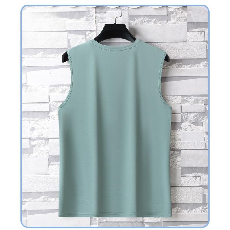 Summer Ice Cool Polyester Cycling Vest for Men Casual Sports Sleeveless Shirt Breathable Sweat Absorbent Plus Size Running Vest
