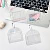 Transparent Sweet Horizontal Kpop Photocard Holder Retro Japanese Lucky Clover Cute Portable Keyrng Student ID Card Protector