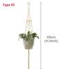 Flowerpot Plant Holder Hand-knitted Cotton Rope Wall Hanging Flowerpot Holder Basket