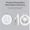 Portable USB Rechargeable Ceiling Fan with LED Light Strong Wind Hanging Fan for Camping Tent Office Bedroom Indoor Outdoor