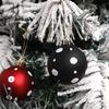 6pcs Plastic Electroplated Hanging Balls 6cm Xmas Tree Pendants  Party Favors