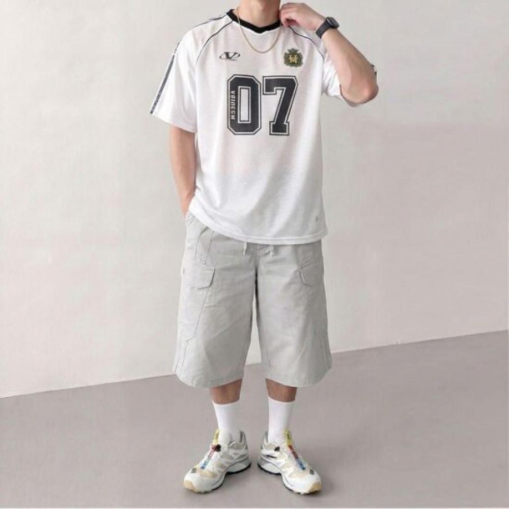 Onl Track Mesh Rugby ShorT Sleeve FuncTional T shirT Block Core Look