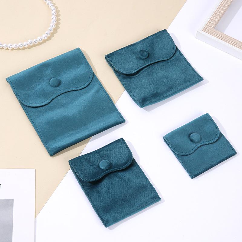 Velvet Jewelry Bag with Snap Button for Bracelets, Necklaces, Rings, and Accessories Storage