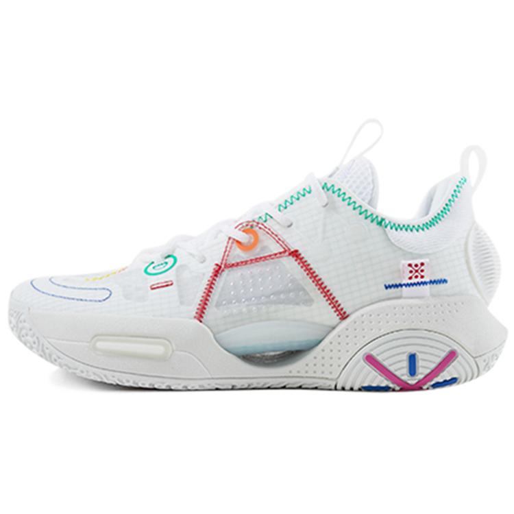 New LINING All City 9 V1.5 Basketball Shoes Men Low Top White/Red/Green ABAR015-D