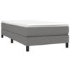 3144038 vidaXL Lit à sommier tapissier et matelas Gris foncé 90x190 cm Tissu