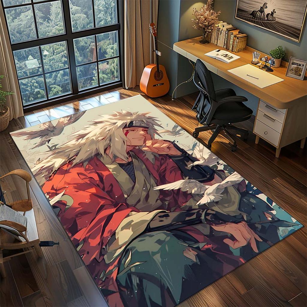 Naruto Anime Teppich Großer Teppich Rutschfeste Waschbare Fußmatte Gamer Zimmer Schlafzimmer Heimdekoration -QJY