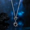 Rebellious Gothic Heart Necklace With Punk Spikes Alloy Lightweight Neck Chain Jewelry Unique Gift Choice for Women