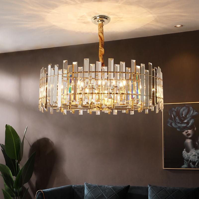 Gold Led Pendant Lights Crystal Living Room Indoor Lighting Modern Hanging Lamp For Dining Room Kitchen Loft Lamp  ZM112102