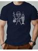 Fisherunisex And Fish Skeleton Pattern Unisexs Pure Cotton Tshirt Outdoor Street Top