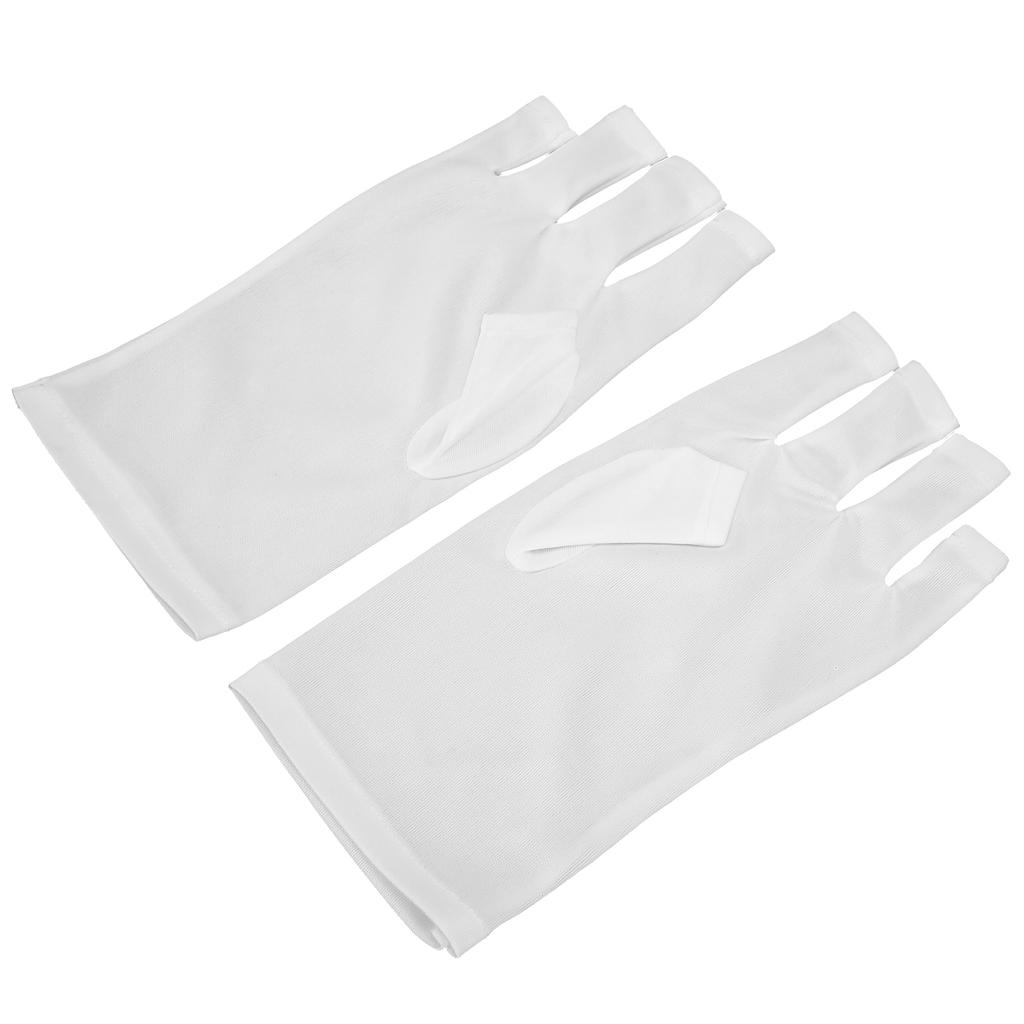 1 Pair AntiUV Glove LED Nail Art Curing Lamp UV Protection Glove Nail Art Skin Care Glove(White )