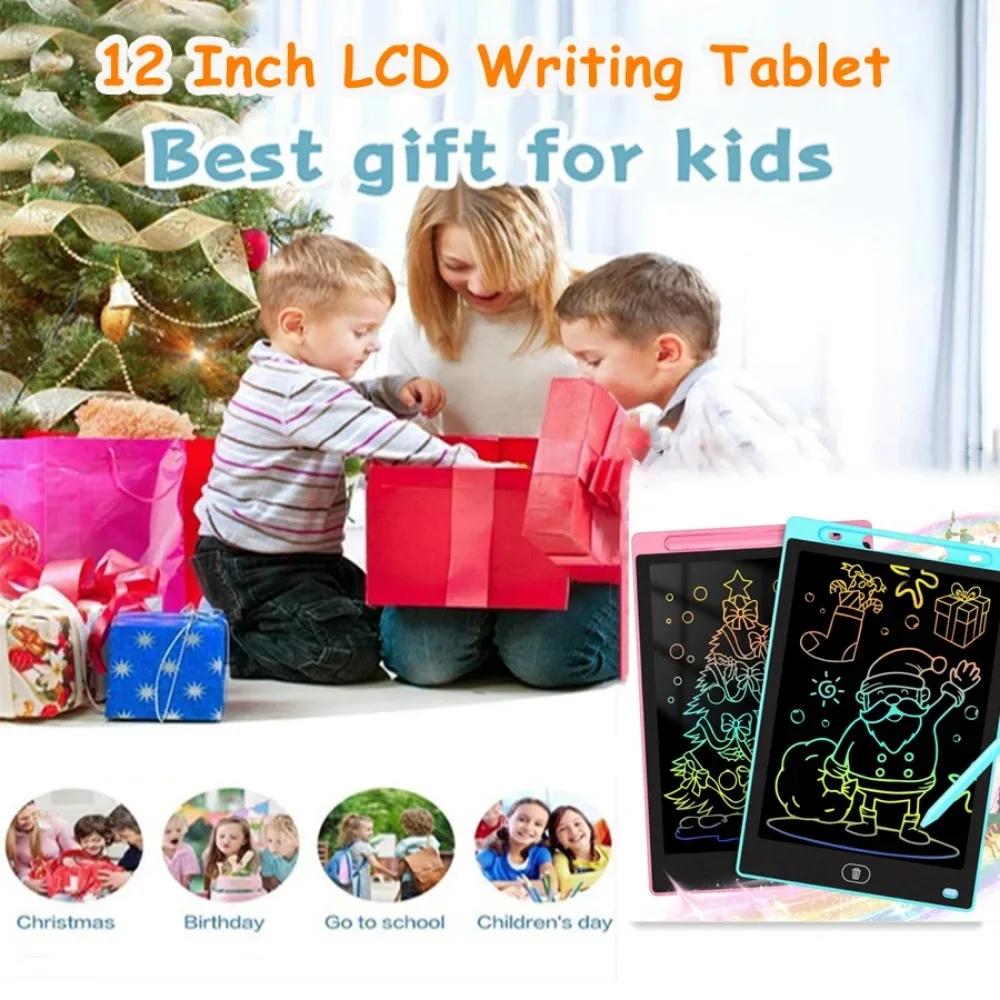12 Inches Childrens Color LCD Screen Electronic Drawing Board Writing Boardhandwriting Board Drawing Tools Childrens Toys Gifts