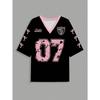 T-shirt Estiva 2026 Scollo a V con Stampa Digitale Traspirante Leggera Casual Sportiva Abbigliamento da Esterno