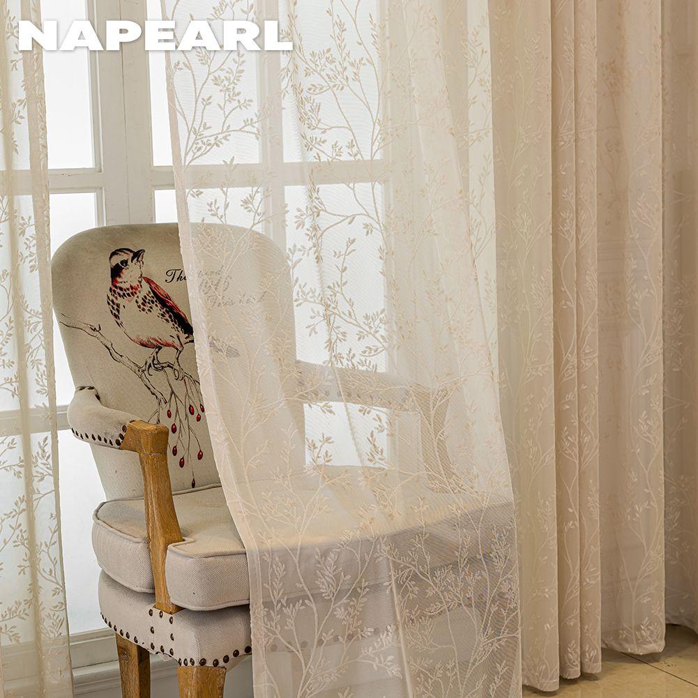 1PC NAPEARL Modern Luxury Dreamy Embossed Jacquard Curtain Translucent Sheer Curtain for Living Room Bedroom Balcony Window Home Decor
