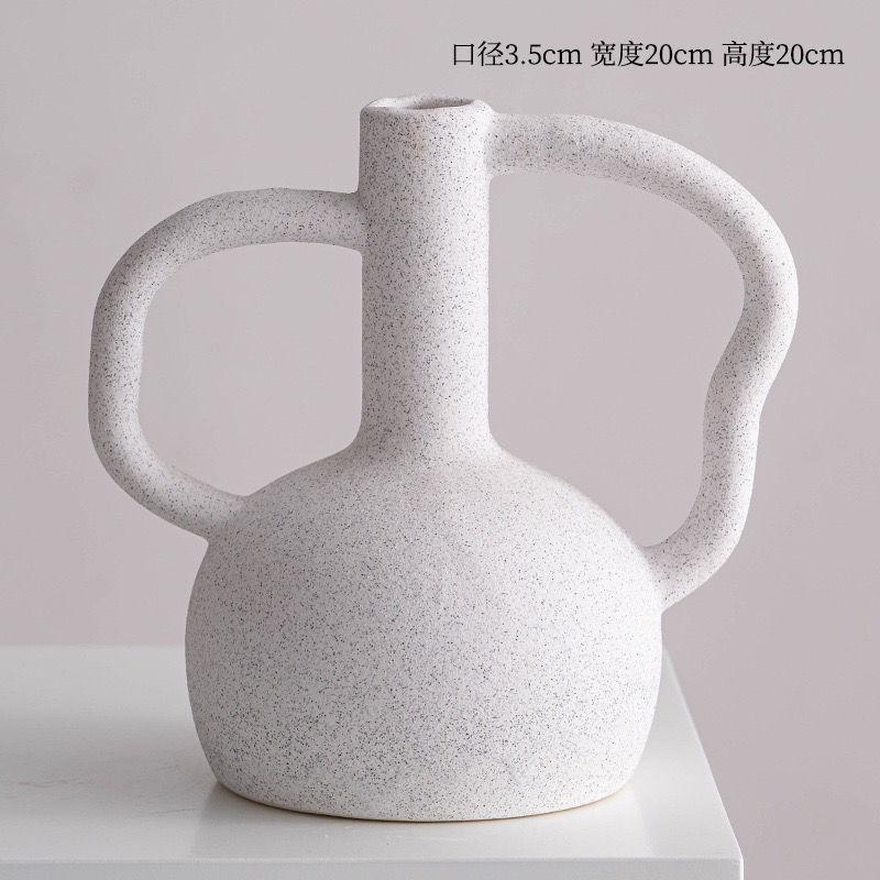 Creative Amphora Special-shaped Vase Living Room Dining Table Decoration Simple Art Cutout Ceramic Vase Flower Home Decoration