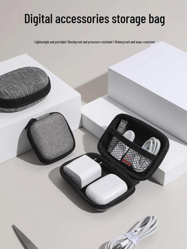 

Многофункциональная сумка для хранения дата-кабелей и наушников с бесплатной доставкой Oval 11x6x4cm 1 piece