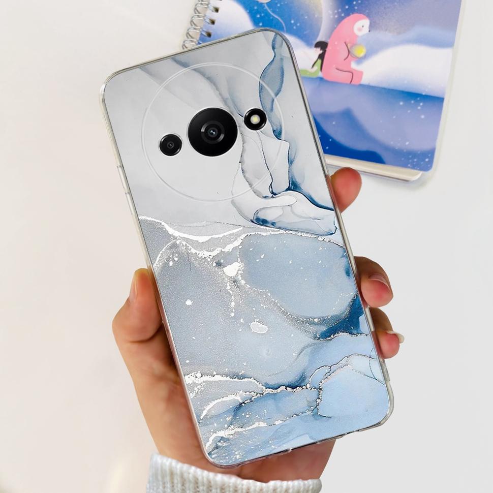 For Xiaomi Redmi A3 Case RedmiA3 Flower Cartoon Fundas Soft Silicone Casing For Xiaomi Poco C61 PocoC61 Coque Ultra Slim Cover