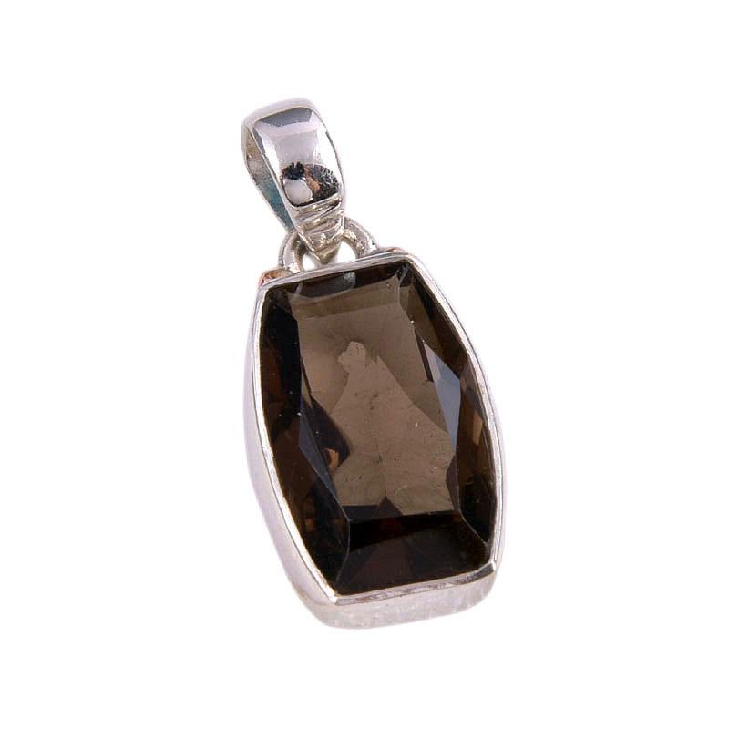 Natural Smoky Quartz Gemstone Handmade 925 Solid Silver Gift Pendant 1.25" N8b90