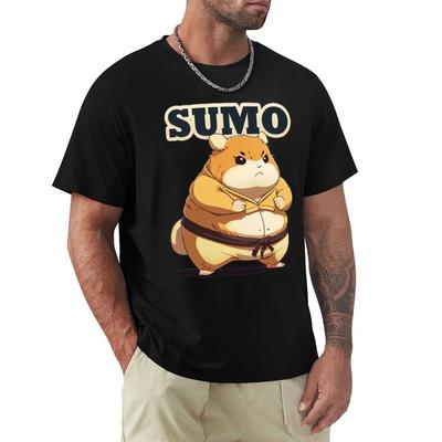 Hamster Sumo Wrestler Yokozuna Rikishi Sekitrori TShirt Christmas Casual Short Sleeve Top