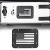 Car Spare Tire Carrier Delete Filler Plate Cover Tailgate Vent Guard Frame For Jeep Wrangler JK 2007-2017