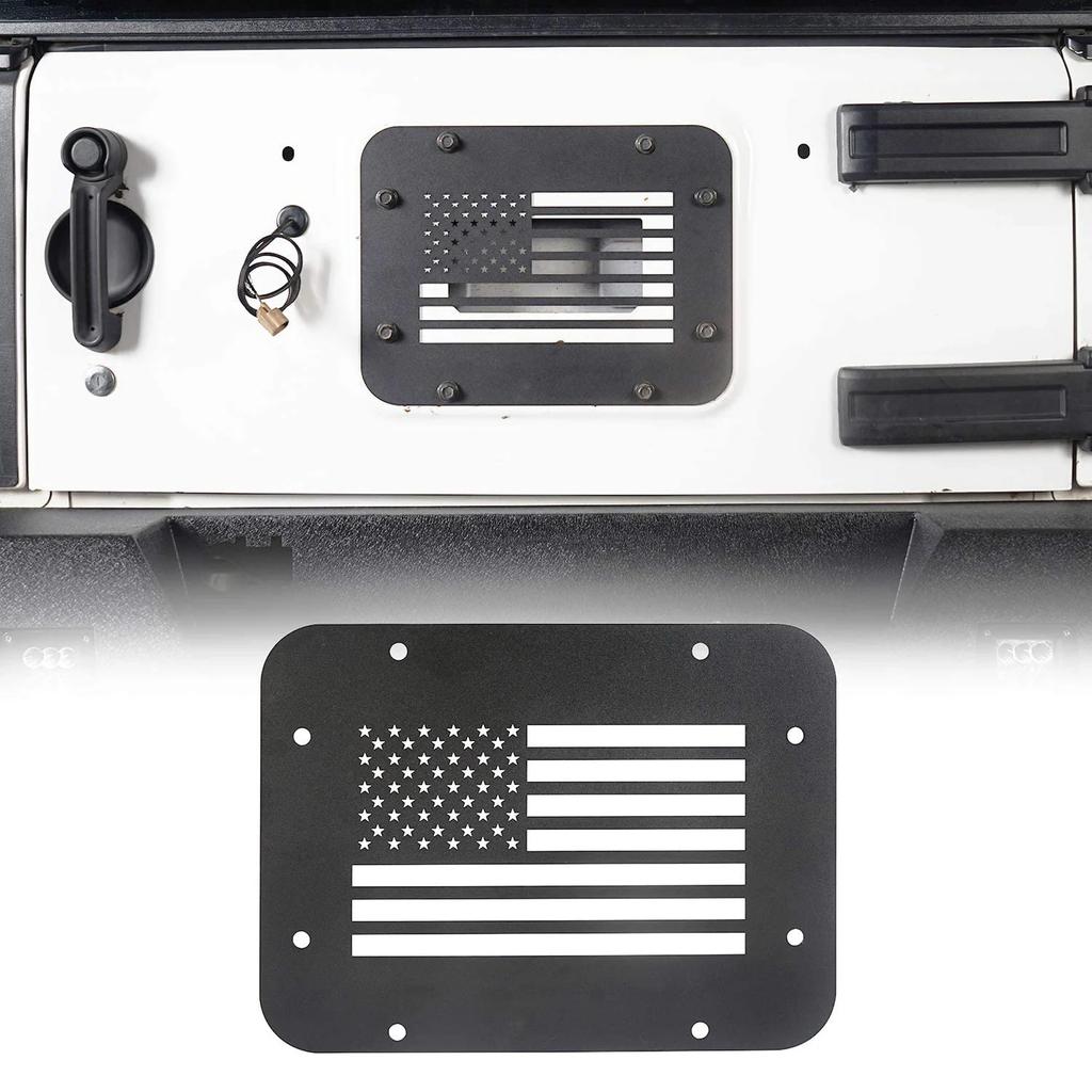 Car Spare Tire Carrier Delete Filler Plate Cover Tailgate Vent Guard Frame For Jeep Wrangler JK 2007-2017