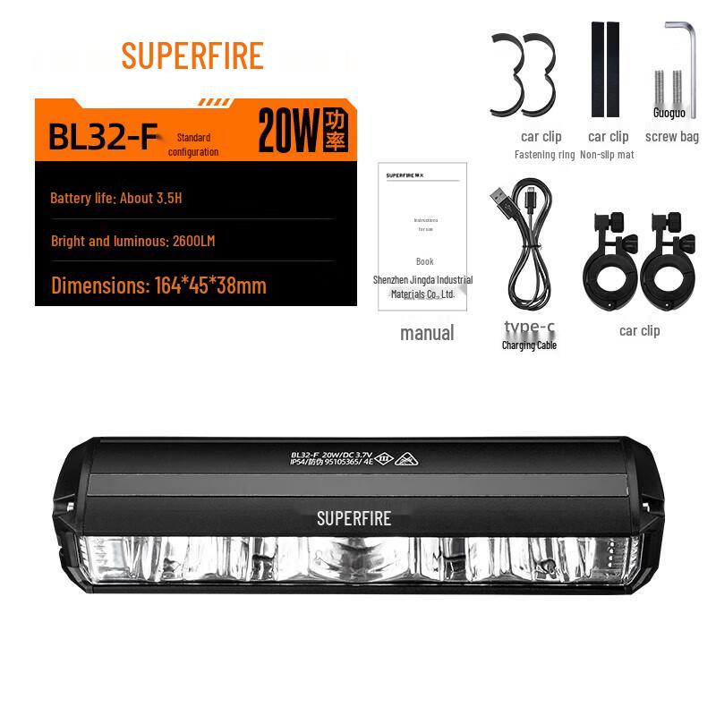 SupFire BL32-F USB-C Rechargeable Bicycle Headlight