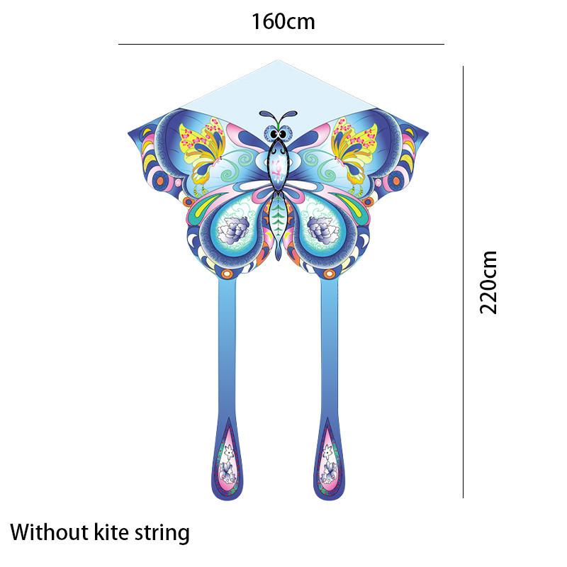 

Exquisite Grid Fabric Butterfly Kite For Outdoor Entertainment Style A