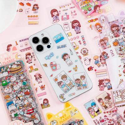 10 Blatt Niedliche Cartoon Kinder Aufkleber Haustier Planet Serie Kreativ Wasserdicht Haustier Handbuch Material DIY Dekoration Bastelbedarf