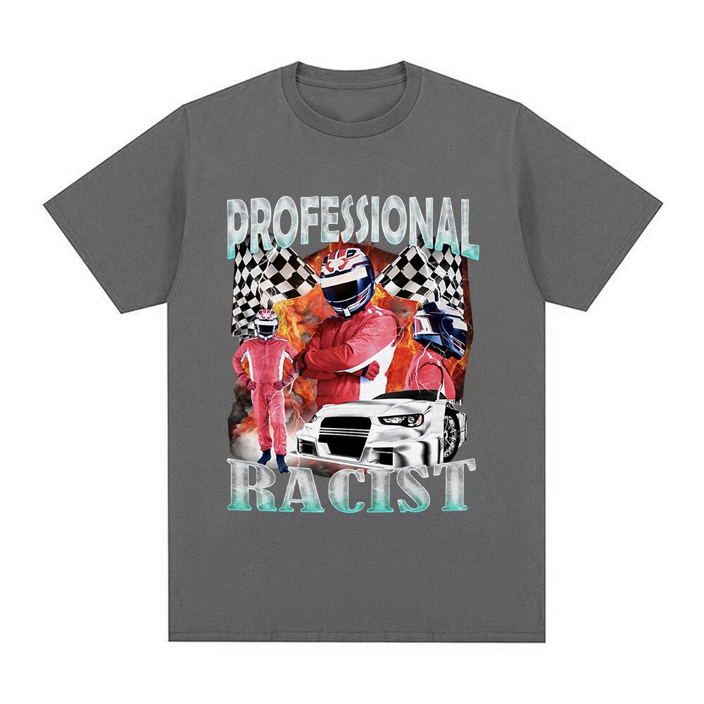 Professional Racer Graphic T-Shirt Funny Racing Meme Men's Fashion Vintage Short Sleeves T-shirts 100% Cotton Oversized T Shirts