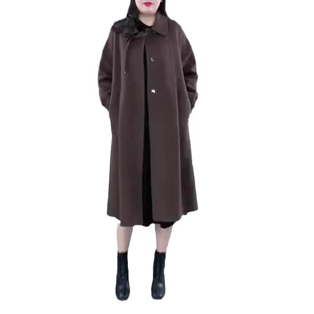 2024 Autumn/Winter Plus Size Elegant Light Luxury Woolen Coat for Middle-Aged Women