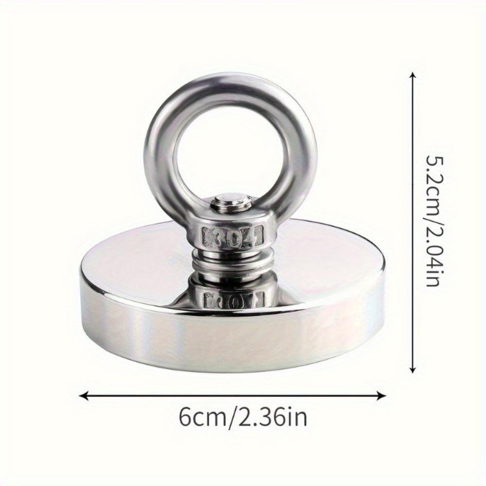 Cârlig cu magnet de pescuit din neodim super-puternic N52 Magnet pentru pământuri rare pentru sarcini grele cu șurub cu ochi cu gaură înfundată Magnet de salvare 48-60mm