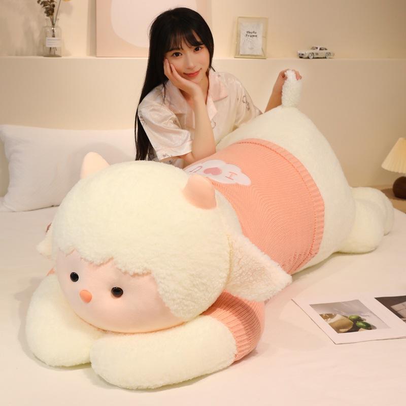 Large Sweater Lying Down Sheep Doll Plush Toy Sheep Doll Home Pillow Girl Soothing Doll