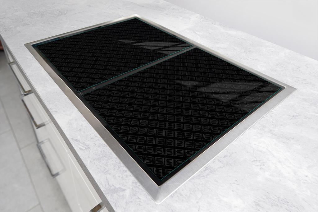 PIANO COTTURA IN VETRO PROTEZIONE 75x52 NERO
