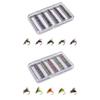 50Pcs/set Fly Fishing Lures Bass Salmon Trout Flies Fishing Tackle Dry/Wet Fishing Feather Baits Fly Fishing Flies Kits