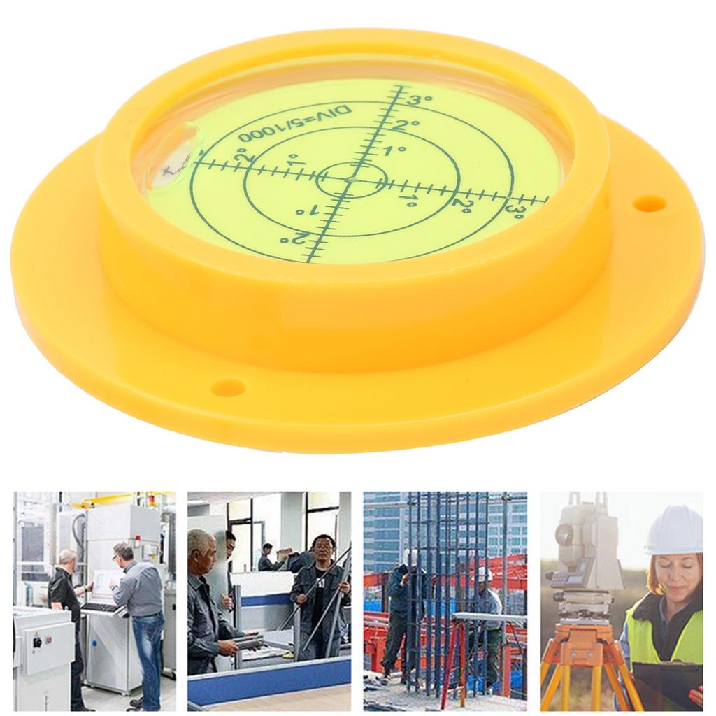 90x17mm Measuring Tool Round Level Bubble with Scale for Camera Platform Balance