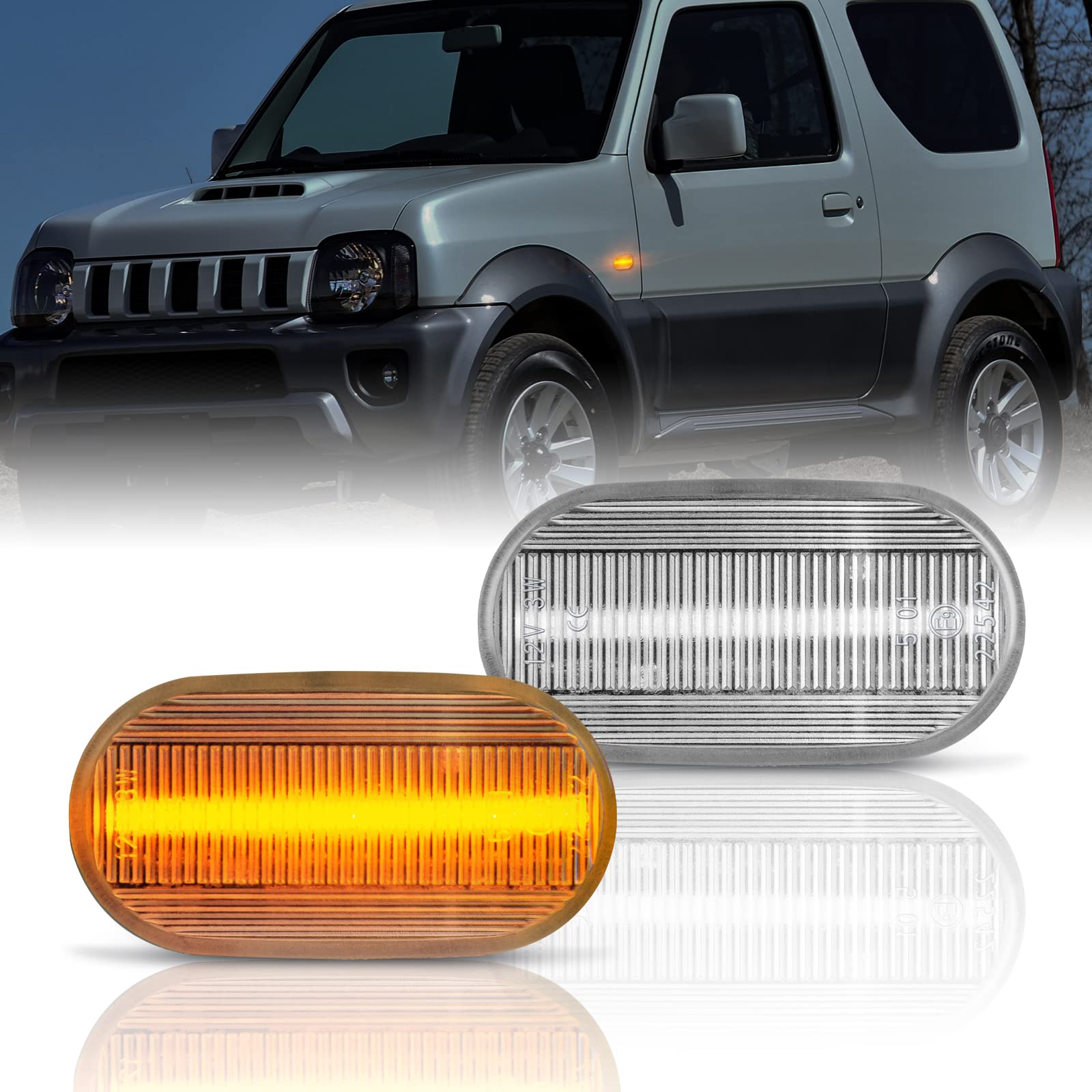 

POPMOTORZ Jimny LED Side Marker, Turn Signal, Jimny JB64, Jimny Sierra JB74, Marker Lamp, Suzuki