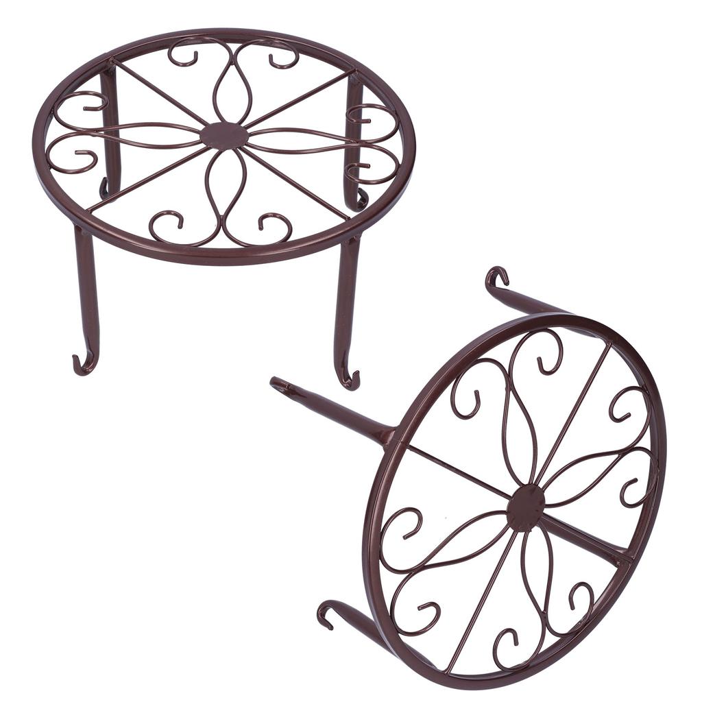 2PCS Plant Stand Flower Pot Potted Holder Indoor Outdoor Planter Supports Rack Office Decor