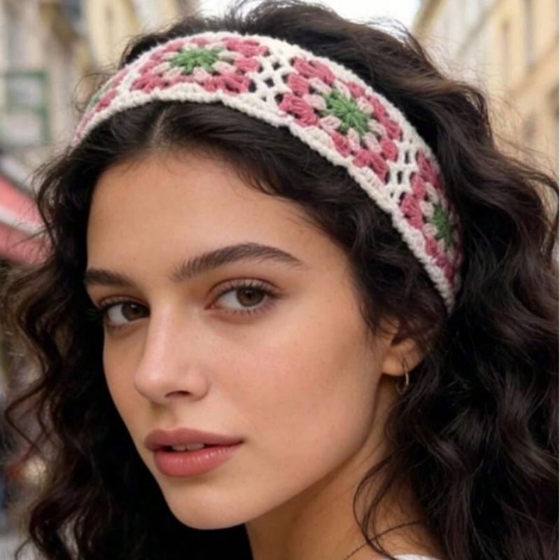 Stylish Heartedly Designed Knitted Flower Headband for Hawaii Beach Travels
