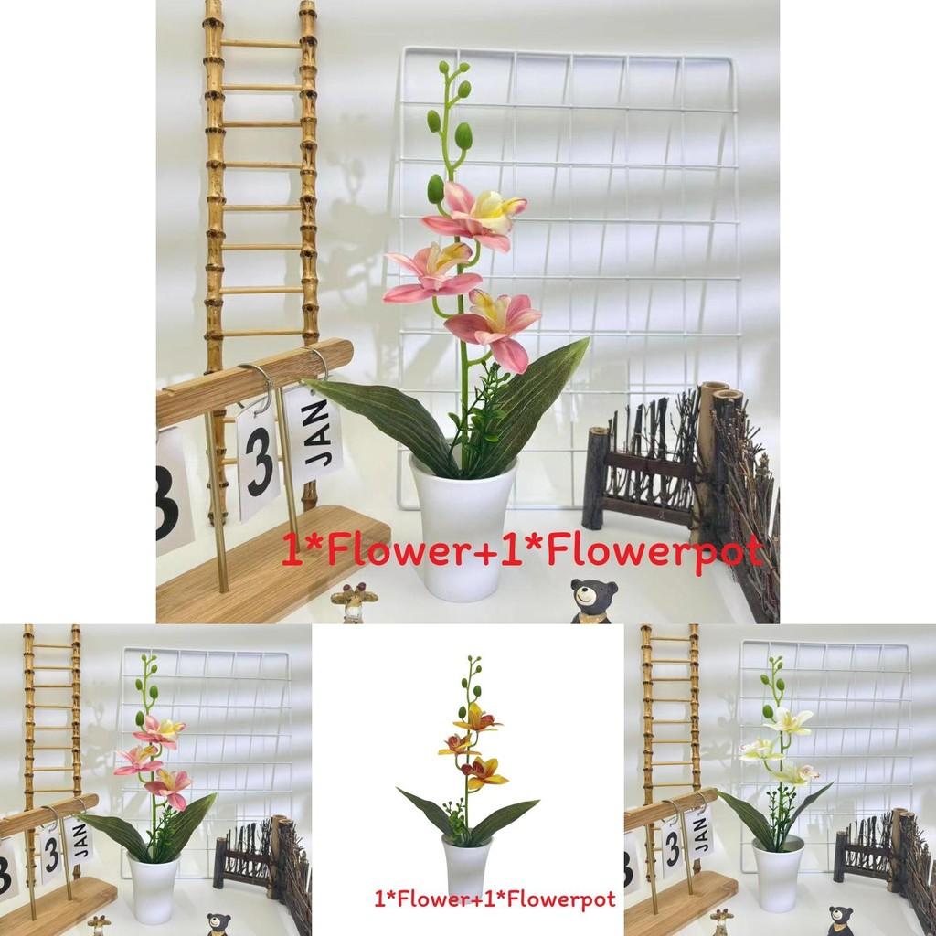 Orchid Artificial Plant For Wedding Decor With Realistic Design For Photography And Home Display