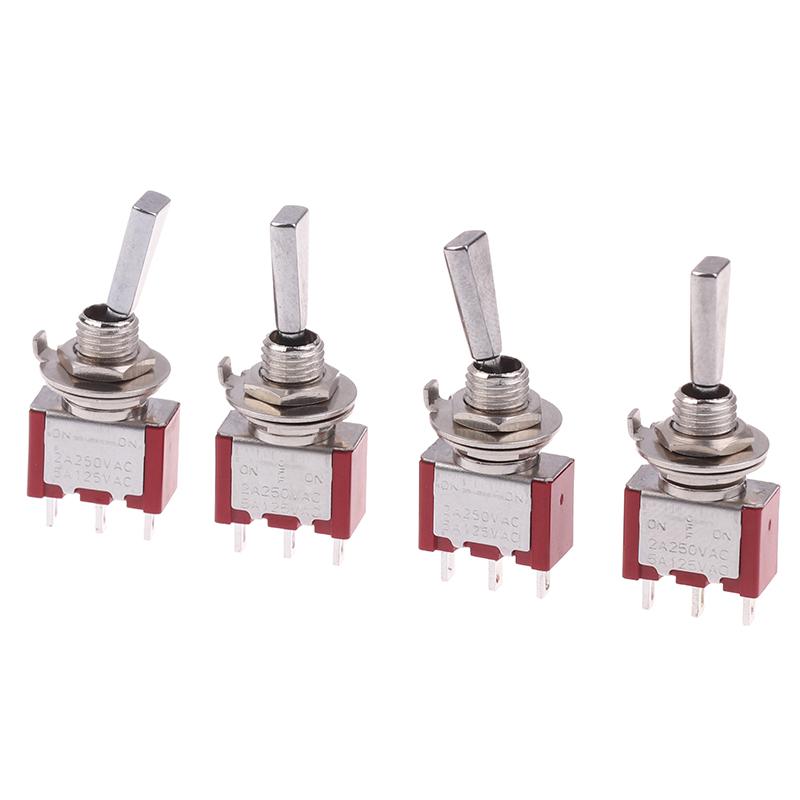 Toggle Switch 3Pin 3/2 Position Self-locking/Self-resetting ON OFF ON DPDT SPST DPST 5A 125VAC 2A 250VAC Latching Flat Handle