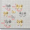 Stainless Steel Bowknot Pendant - Creative DIY Jewelry Accessory, Vacuum Plating, Handmade, Hot Selling