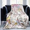 1pc, Sanrio Charming Cartoon Characters Home Decor Blanket: Perfect Gift for Bedroom, Living Room, Travel, Camping, Car, Beach & Office Naps, Cozy Fla