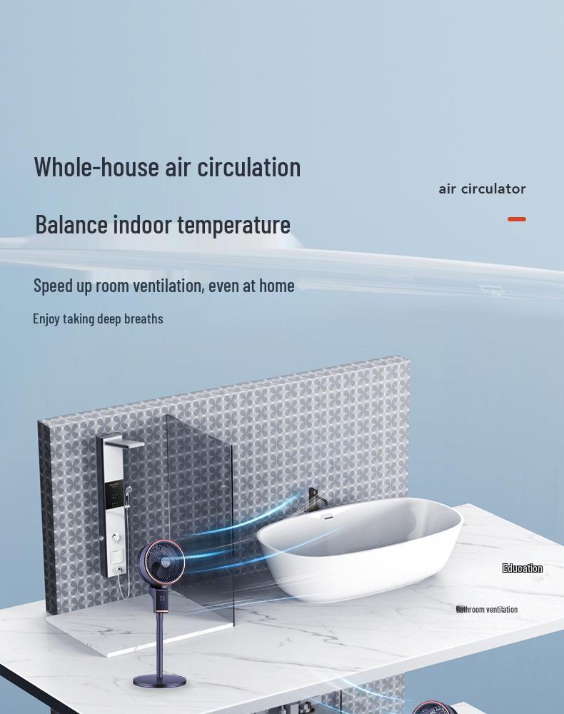 Leiser, oszillierender Stand- und Tischventilator mit Sprachfernbedienung