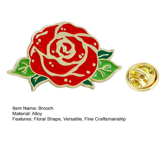 Decorative Brooch Enamel Flower Design Zinc Alloy Brooch Pin Clothing Bags Suit Lapel Badge Versatile