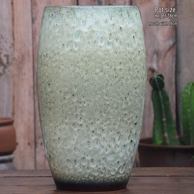 Large Coarse Ceramic Succulent Pot: Tall, Breathable, for Bougainvillea & Birds of Paradise